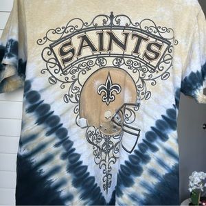 Vintage Saints NFL tye dye T- shirt